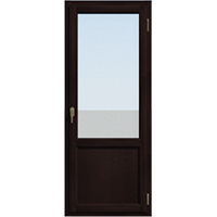 Комбинированная, филенчатая, одностворчатая балконная дверь Браун